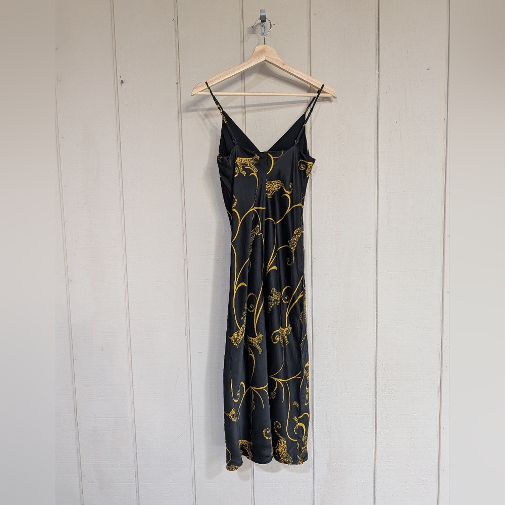 L'AGENCE Jodie Tiger Print Silk Slip Dress - Picture 4 of 16